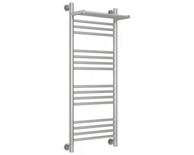 Полотенцесушитель водяной Сунержа Богема+ 071-0223-1040, высота 100 см, ширина 40 см, универсальное подключение, с полкой, цвет сатин