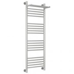 Полотенцесушитель водяной Сунержа Богема+ 071-0223-1240, высота 120 см, ширина 40 см, универсальное подключение, с полкой, цвет сатин