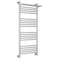 Полотенцесушитель водяной Сунержа Богема+ 071-0223-1250, высота 120 см, ширина 50 см, универсальное подключение, с полкой, цвет сатин