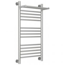 Полотенцесушитель водяной Сунержа Богема+ 071-0223-8040, высота 80 см, ширина 40 см, универсальное подключение, с полкой, цвет сатин