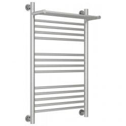 Полотенцесушитель водяной Сунержа Богема+ 071-0223-8050, высота 80 см, ширина 50 см, универсальное подключение, с полкой, цвет сатин