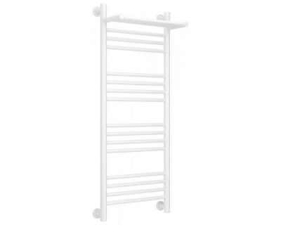 Полотенцесушитель водяной Сунержа Богема+ 12-0223-1040, высота 100 см, ширина 40 см, универсальное подключение, с полкой, цвет белый