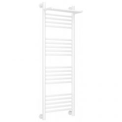 Полотенцесушитель водяной Сунержа Богема+ 12-0223-1240, высота 120 см, ширина 40 см, универсальное подключение, с полкой, цвет белый
