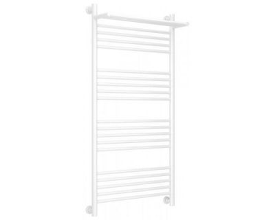 Полотенцесушитель водяной Сунержа Богема+ 12-0223-1260, высота 120 см, ширина 60 см, универсальное подключение, с полкой, цвет белый