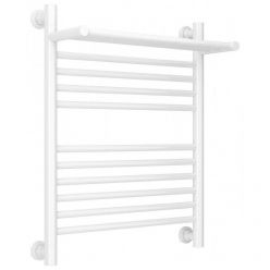 Полотенцесушитель водяной Сунержа Богема+ 12-0223-6050, высота 60 см, ширина 50 см, универсальное подключение, с полкой, цвет белый