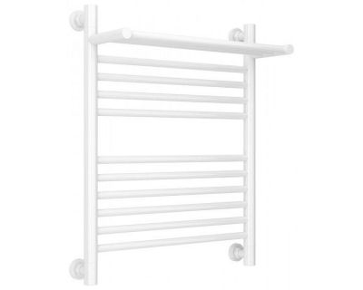 Полотенцесушитель водяной Сунержа Богема+ 12-0223-6050, высота 60 см, ширина 50 см, универсальное подключение, с полкой, цвет белый