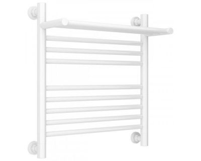 Полотенцесушитель водяной Сунержа Богема+ 12-0223-5050, высота 50 см, ширина 50 см, универсальное подключение, с полкой, цвет белый