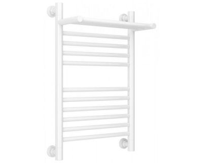 Полотенцесушитель водяной Сунержа Богема+ 12-0223-6040, высота 60 см, ширина 40 см, универсальное подключение, с полкой, цвет белый