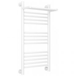 Полотенцесушитель водяной Сунержа Богема+ 12-0223-8040, высота 80 см, ширина 40 см, универсальное подключение, с полкой, цвет белый