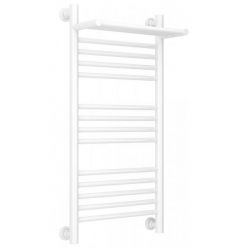Полотенцесушитель водяной Сунержа Богема+ 12-0223-8040, высота 80 см, ширина 40 см, универсальное подключение, с полкой, цвет белый