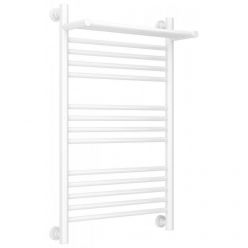 Полотенцесушитель водяной Сунержа Богема+ 12-0223-8050, высота 80 см, ширина 50 см, универсальное подключение, с полкой, цвет белый