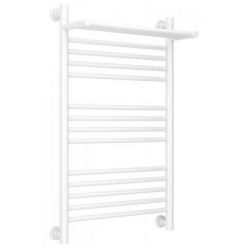 Полотенцесушитель водяной Сунержа Богема+ 12-0223-8050, высота 80 см, ширина 50 см, универсальное подключение, с полкой, цвет белый
