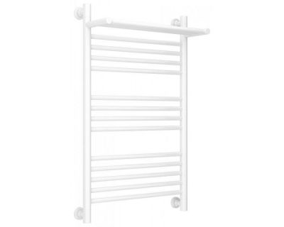 Полотенцесушитель водяной Сунержа Богема+ 12-0223-8050, высота 80 см, ширина 50 см, универсальное подключение, с полкой, цвет белый
