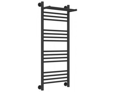 Полотенцесушитель водяной Сунержа Богема+ 15-0223-1040, высота 100 см, ширина 40 см, универсальное подключение, с полкой, цвет тёмный титан муар