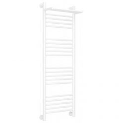 Полотенцесушитель водяной Сунержа Богема+ 30-0223-1240, высота 120 см, ширина 40 см, универсальное подключение, с полкой, цвет матовый белый