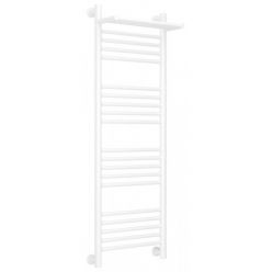 Полотенцесушитель водяной Сунержа Богема+ 30-0223-1240, высота 120 см, ширина 40 см, универсальное подключение, с полкой, цвет матовый белый