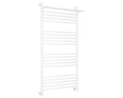 Полотенцесушитель водяной Сунержа Богема+ 30-0223-1260, высота 120 см, ширина 60 см, универсальное подключение, с полкой, цвет матовый белый