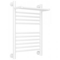 Полотенцесушитель водяной Сунержа Богема+ 30-0223-6040, высота 60 см, ширина 40 см, универсальное подключение, с полкой, цвет матовый белый