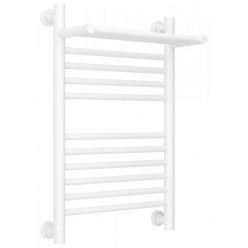 Полотенцесушитель водяной Сунержа Богема+ 30-0223-6040, высота 60 см, ширина 40 см, универсальное подключение, с полкой, цвет матовый белый