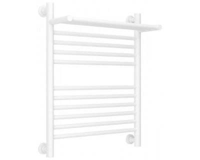 Полотенцесушитель водяной Сунержа Богема+ 30-0223-6050, высота 60 см, ширина 50 см, универсальное подключение, с полкой, цвет матовый белый