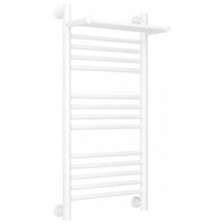 Полотенцесушитель водяной Сунержа Богема+ 30-0223-8040, высота 80 см, ширина 40 см, универсальное подключение, с полкой, цвет матовый белый