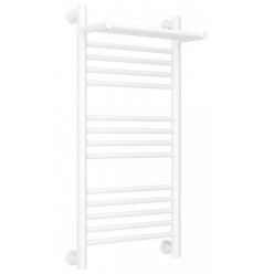 Полотенцесушитель водяной Сунержа Богема+ 30-0223-8040, высота 80 см, ширина 40 см, универсальное подключение, с полкой, цвет матовый белый
