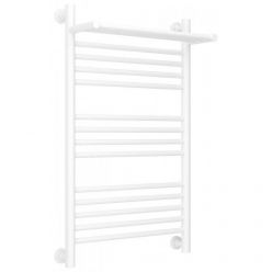 Полотенцесушитель водяной Сунержа Богема+ 30-0223-8050, высота 80 см, ширина 50 см, универсальное подключение, с полкой, цвет матовый белый