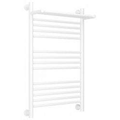 Полотенцесушитель водяной Сунержа Богема+ 30-0223-8050, высота 80 см, ширина 50 см, универсальное подключение, с полкой, цвет матовый белый