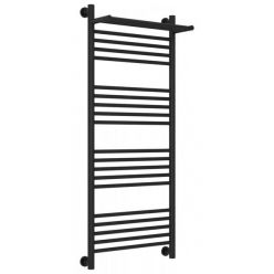 Полотенцесушитель водяной Сунержа Богема+ 31-0223-1250, высота 120 см, ширина 50 см, универсальное подключение, с полкой, цвет матовый черный