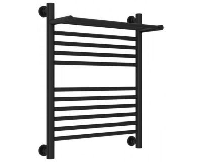 Полотенцесушитель водяной Сунержа Богема+ 31-0223-6050, высота 60 см, ширина 50 см, универсальное подключение, с полкой, цвет матовый черный