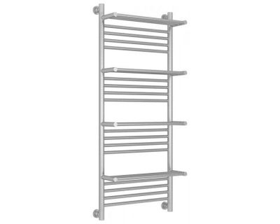 Полотенцесушитель водяной Сунержа Богема+ 071-0224-1250, высота 120 см, ширина 50 см, универсальное подключение, с 4 полками, цвет сатин