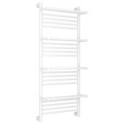Полотенцесушитель водяной Сунержа Богема+ 12-0224-1250, высота 120 см, ширина 50 см, универсальное подключение, с 4 полками, цвет белый