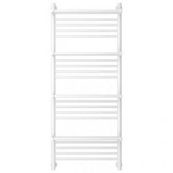 Полотенцесушитель водяной Сунержа Богема+ 12-0224-1250, высота 120 см, ширина 50 см, универсальное подключение, с 4 полками, цвет белый