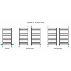 Полотенцесушитель водяной Сунержа Модус 12-0250-1050, высота 100 см, ширина 50 см, универсальное подключение, цвет белый