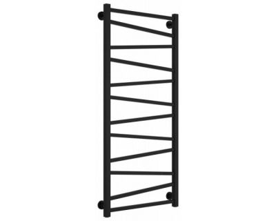 Полотенцесушитель водяной Сунержа Сирокко 30-0253-1250, высота 120 см, ширина 50 см, нижнее подключение, цвет матовый черный