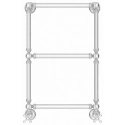 Полотенцесушитель водяной Сунержа Ренессанс 1304 071-0280-6640, высота 66 см, ширина 40 см, нижнее подключение, цвет сатин