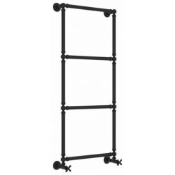 Полотенцесушитель водяной Сунержа Ренессанс 1304 31-0280-1250, высота 120 см, ширина 50 см, нижнее подключение, цвет матовый черный