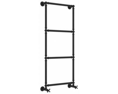 Полотенцесушитель водяной Сунержа Ренессанс 1304 31-0280-1250, высота 120 см, ширина 50 см, нижнее подключение, цвет матовый черный