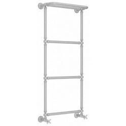 Полотенцесушитель водяной Сунержа Ренессанс 1386 071-0281-1250, высота 120 см, ширина 50 см, нижнее подключение, с полкой, цвет сатин