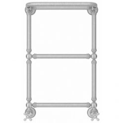 Полотенцесушитель водяной Сунержа Ренессанс 1386 071-0281-6640, высота 66 см, ширина 40 см, нижнее подключение, с полкой, цвет сатин
