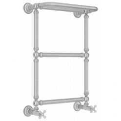 Полотенцесушитель водяной Сунержа Ренессанс 1386 071-0281-6640, высота 66 см, ширина 40 см, нижнее подключение, с полкой, цвет сатин