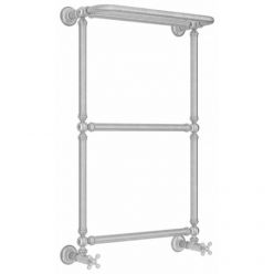 Полотенцесушитель водяной Сунержа Ренессанс 1386 071-0281-8650, высота 86 см, ширина 50 см, нижнее подключение, с полкой, цвет сатин