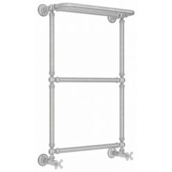 Полотенцесушитель водяной Сунержа Ренессанс 1386 071-0281-8650, высота 86 см, ширина 50 см, нижнее подключение, с полкой, цвет сатин