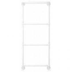 Полотенцесушитель водяной Сунержа Ренессанс 1386 12-0281-1250, высота 120 см, ширина 50 см, нижнее подключение, с полкой, цвет белый