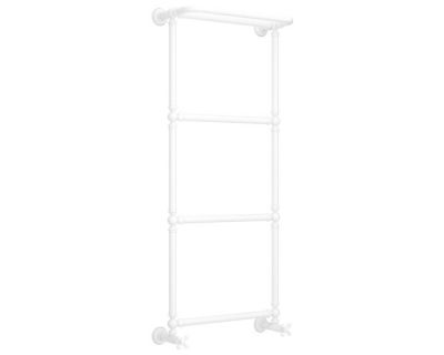 Полотенцесушитель водяной Сунержа Ренессанс 1386 12-0281-1250, высота 120 см, ширина 50 см, нижнее подключение, с полкой, цвет белый