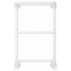 Полотенцесушитель водяной Сунержа Ренессанс 1386 12-0281-6640, высота 66 см, ширина 40 см, нижнее подключение, с полкой, цвет белый
