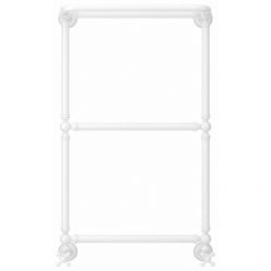 Полотенцесушитель водяной Сунержа Ренессанс 1386 12-0281-8650, высота 86 см, ширина 50 см, нижнее подключение, с полкой, цвет белый