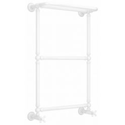 Полотенцесушитель водяной Сунержа Ренессанс 1386 12-0281-8650, высота 86 см, ширина 50 см, нижнее подключение, с полкой, цвет белый