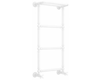 Полотенцесушитель водяной Сунержа Ренессанс 1386 12-0281-9640, высота 96 см, ширина 40 см, нижнее подключение, с полкой, цвет белый