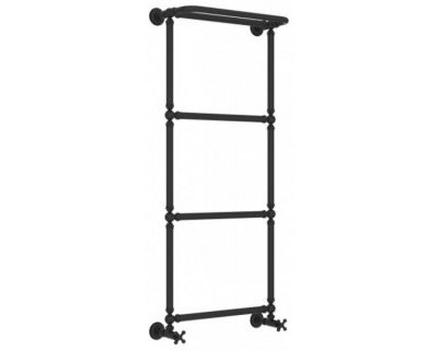 Полотенцесушитель водяной Сунержа Ренессанс 1386 15-0281-1250, высота 120 см, ширина 50 см, нижнее подключение, с полкой, цвет тёмный титан муар